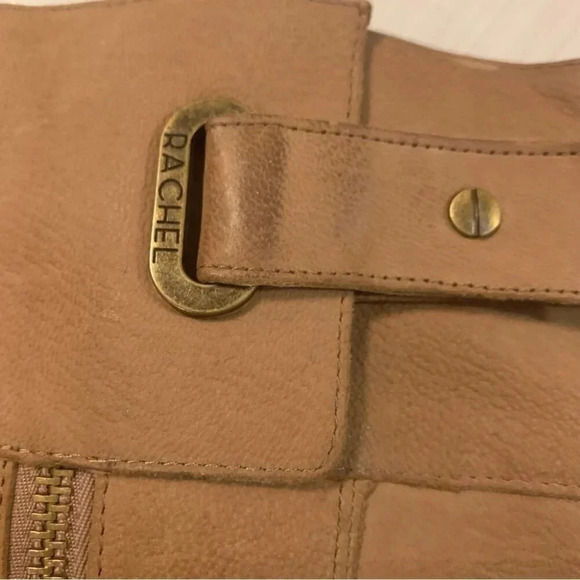 Rachel Roy Knee High Tan  Double Strap Leather Boots 8.5 - Picture 4 of 13